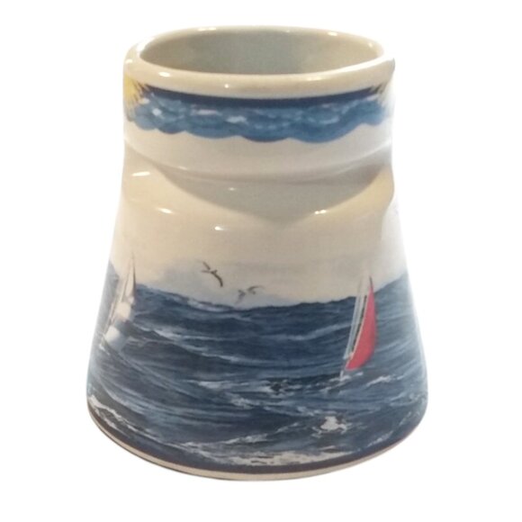 Galleyware Nautical Ceramic Travel Mug With Lid and Anti-Skid Base-16 oz - Picture 5 of 12